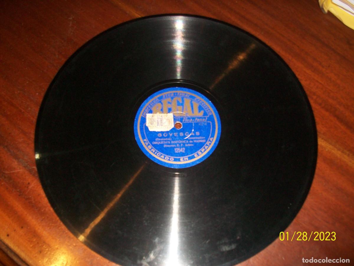 Discos de pizarra: GOYESCAS- SUITE IBERIA-ORQUESTA SINFONICA DE MADRID - Foto 1