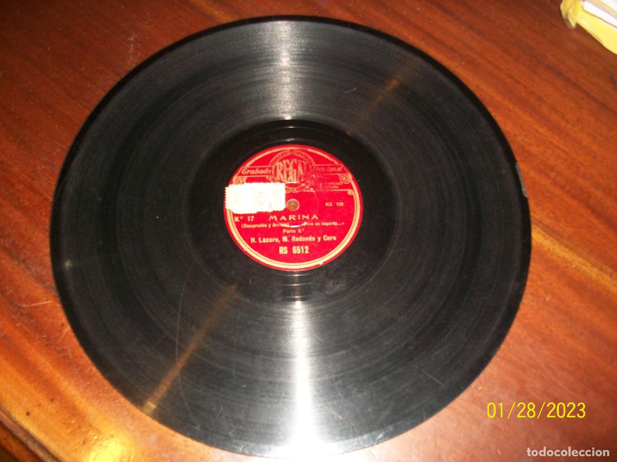 Discos de pizarra: MARINA-PERO NO IMPORTA-NO SABESTU..- - Foto 2