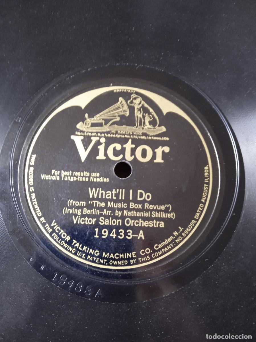 Discos de pizarra: VICTOR SALON ORCHESTRA Whtall I Do / March&eacute;ta - Foto 1
