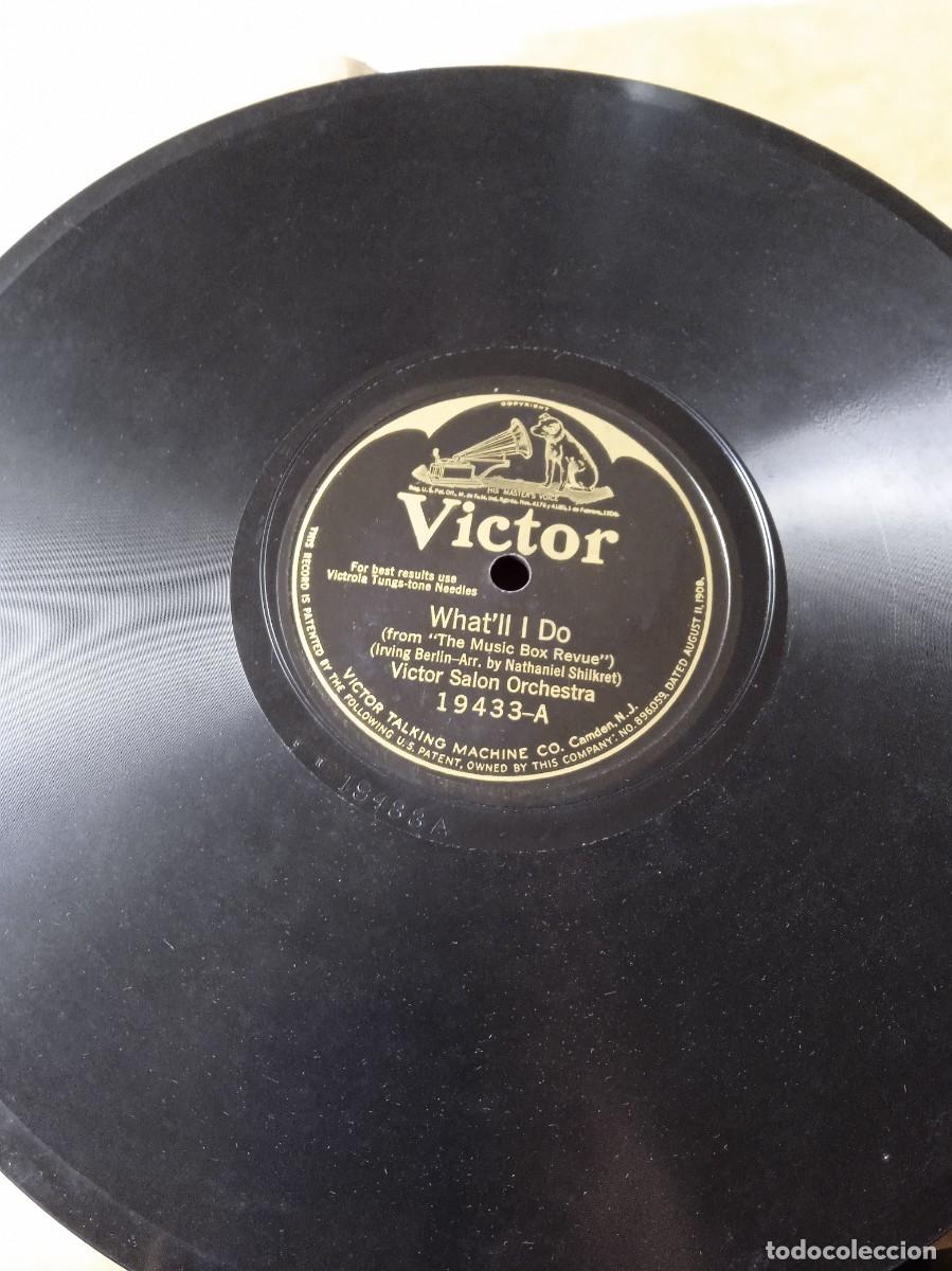 Discos de pizarra: VICTOR SALON ORCHESTRA Whtall I Do / March&eacute;ta - Foto 2