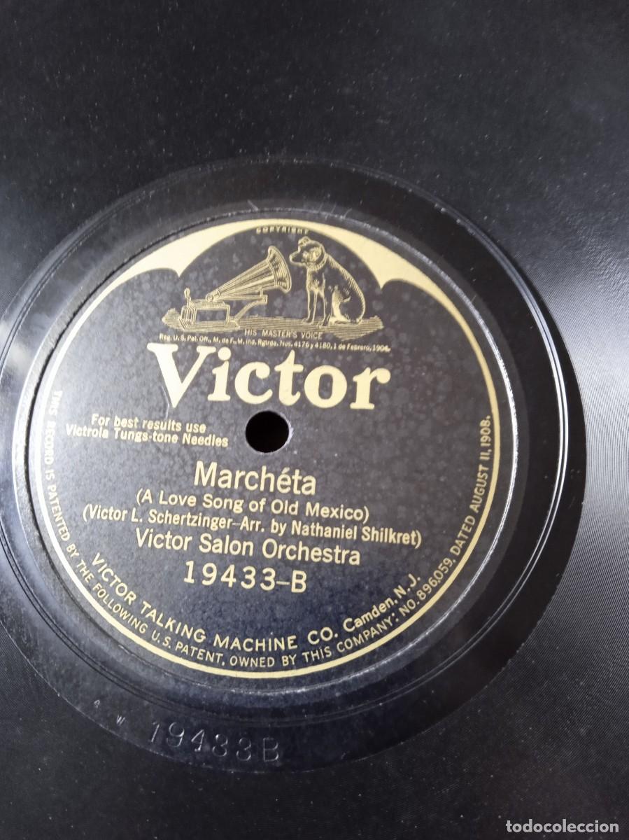 Discos de pizarra: VICTOR SALON ORCHESTRA Whtall I Do / March&eacute;ta - Foto 3