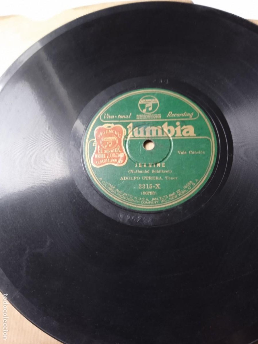 Discos de pizarra: ADOLFO UTRERA Jeanine / Imposible - Foto 2
