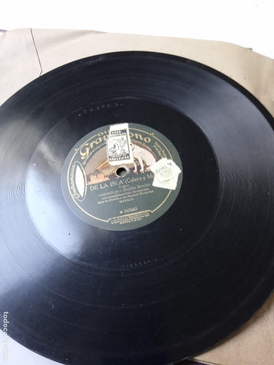 Discos de pizarra: EMILIA BENITO La isla / Trino y Flores - Foto 3