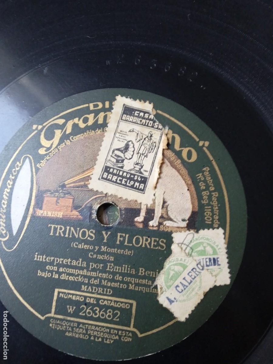 Discos de pizarra: EMILIA BENITO La isla / Trino y Flores - Foto 4