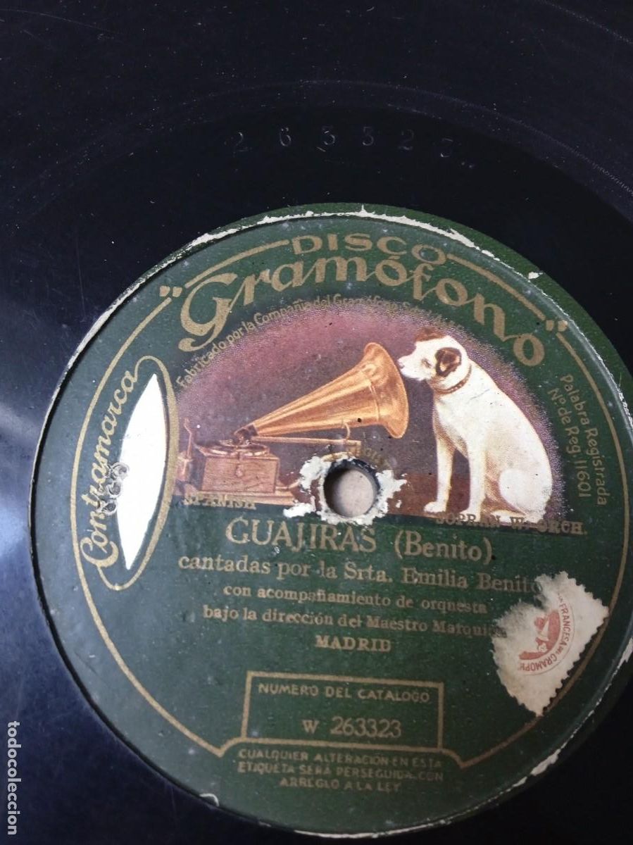 Discos de pizarra: EMILIA BENITO Malague&ntilde;a Leva / Guajiras - Foto 4