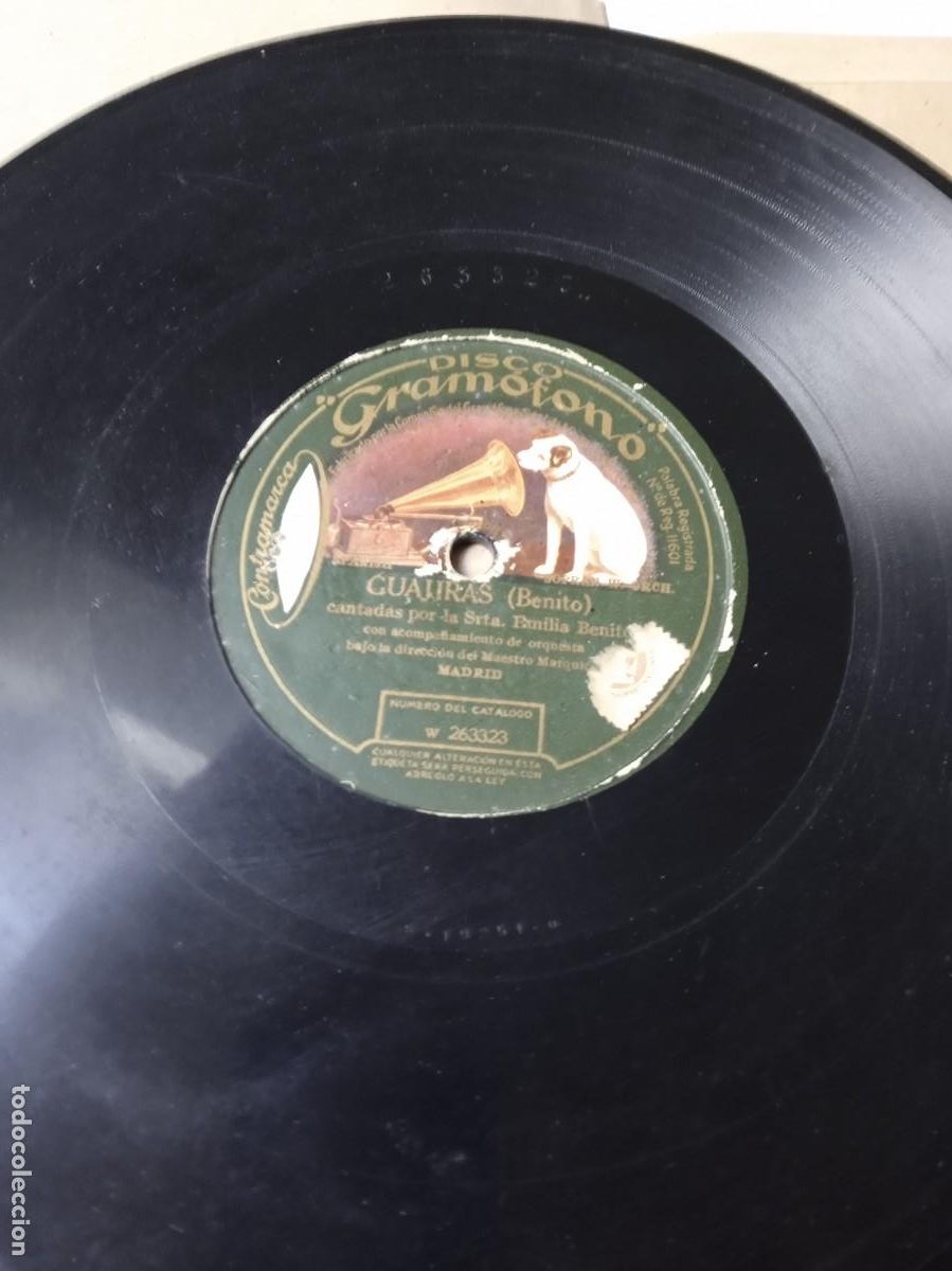 Discos de pizarra: EMILIA BENITO Malague&ntilde;a Leva / Guajiras - Foto 5