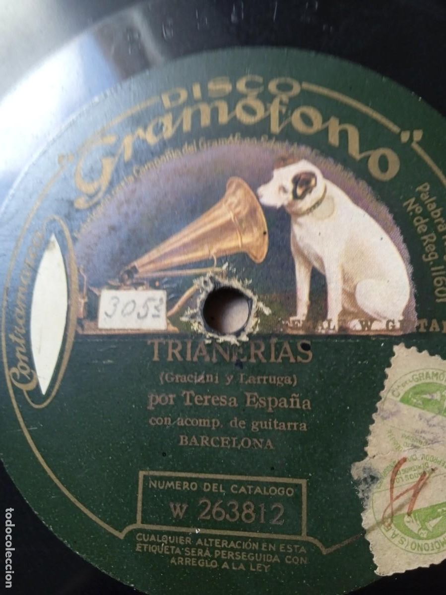 Discos de pizarra: TERESA ESPA&Ntilde;A Trianeras / Guajiras - Foto 4