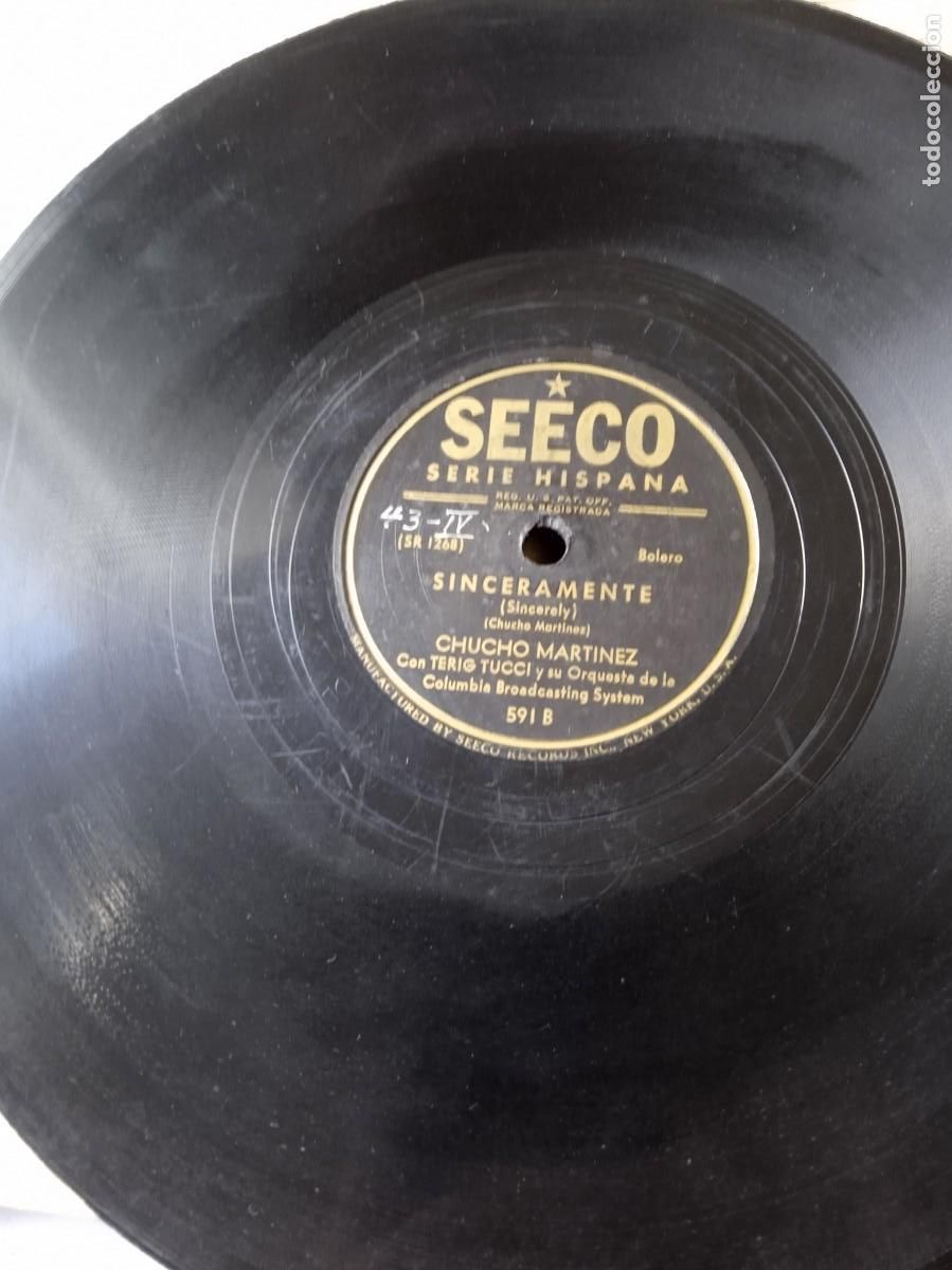 Discos de pizarra: CHUCHO MARTINEZ Con TERIG TUCCI y su Orquesta Pervertida / Sinceramente - Foto 3