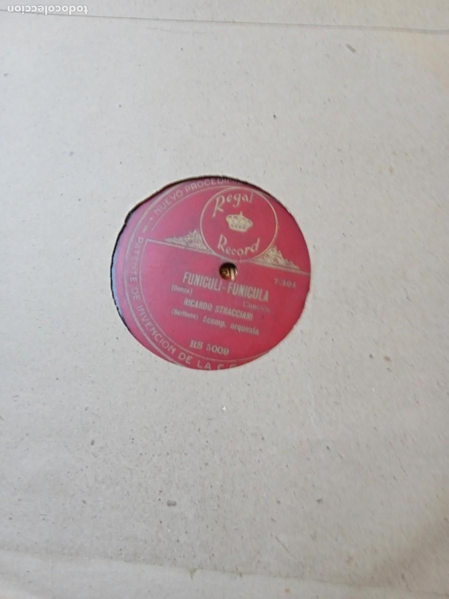 Discos de pizarra: RICARDO STRACCIARI Canta peme / Funiculi-Funicula - Foto 1