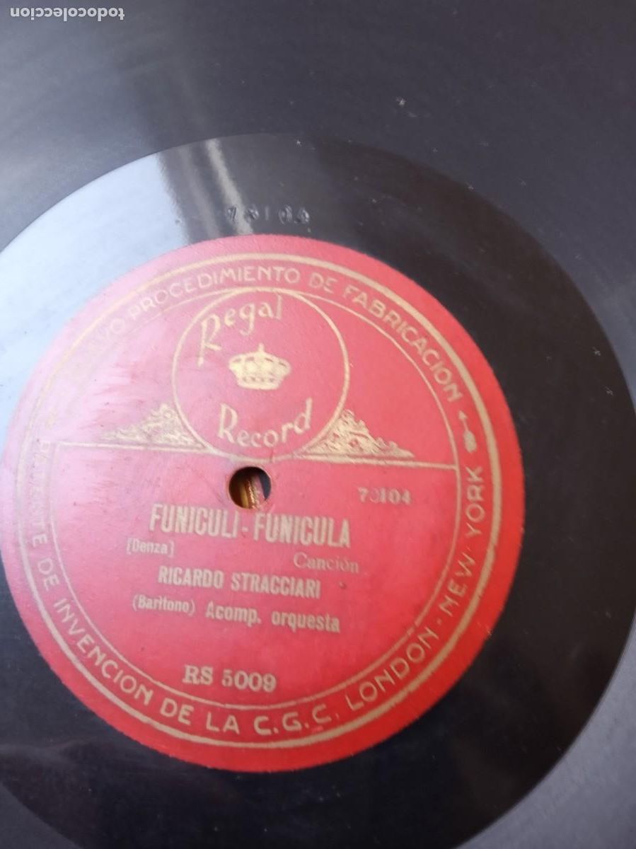 Discos de pizarra: RICARDO STRACCIARI Canta peme / Funiculi-Funicula - Foto 2