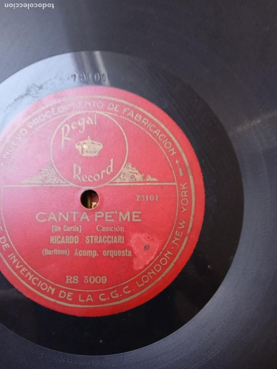 Discos de pizarra: RICARDO STRACCIARI Canta peme / Funiculi-Funicula - Foto 4
