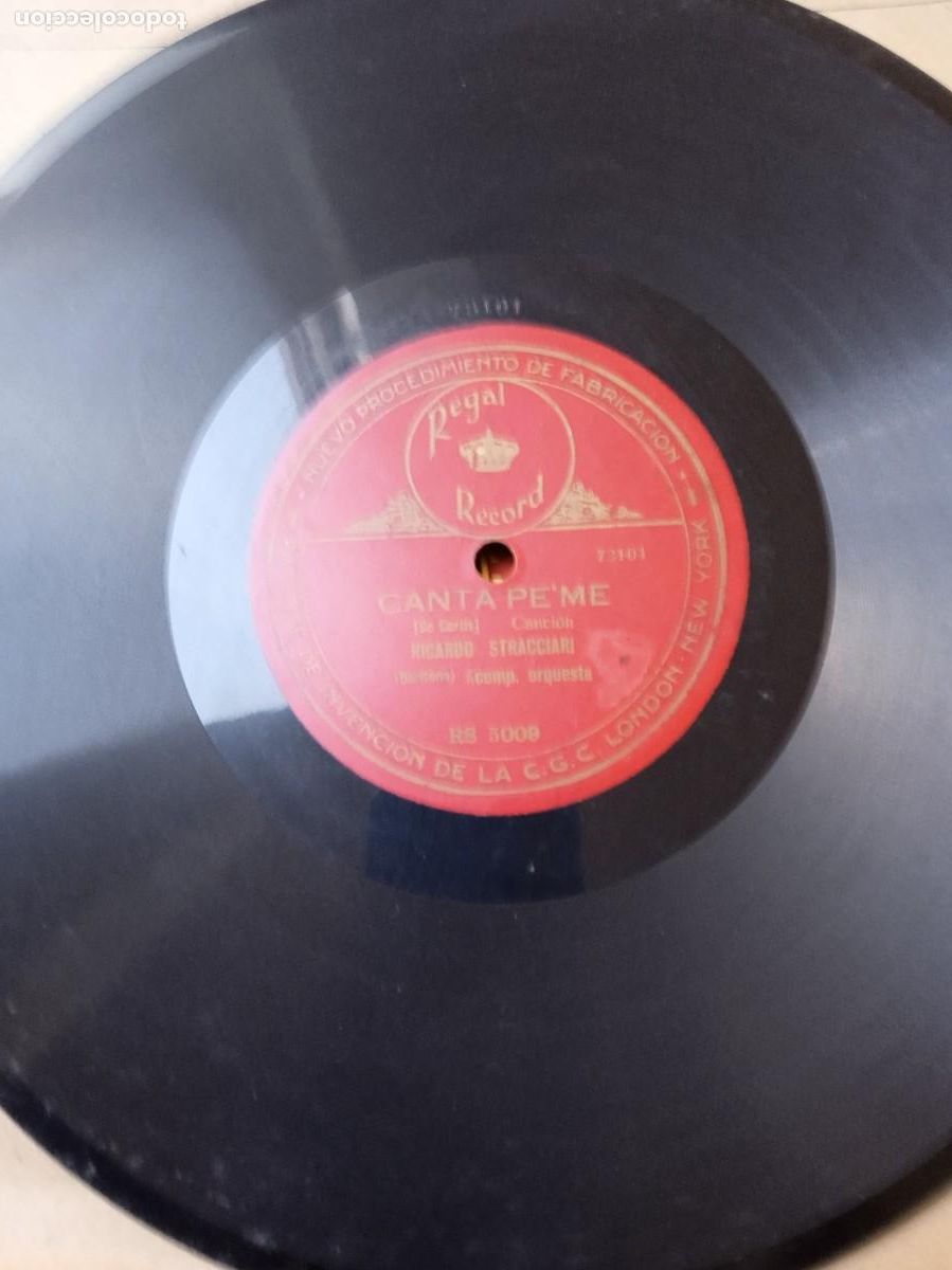 Discos de pizarra: RICARDO STRACCIARI Canta peme / Funiculi-Funicula - Foto 5