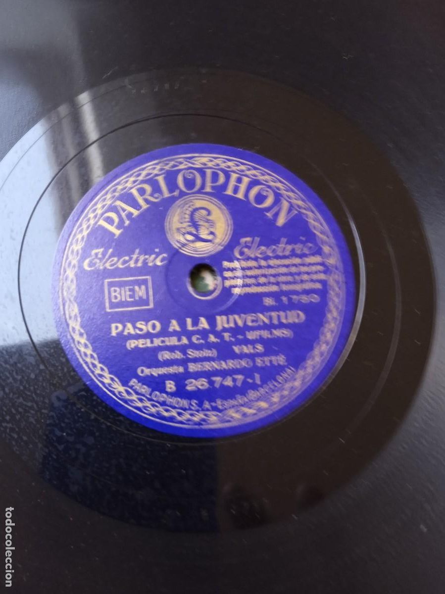 Discos de pizarra: ORQUESTA BERNARDO ETT&Eacute; - ORQUESTA ROBERTO RENARD Paso a la Juventud - Foto 2