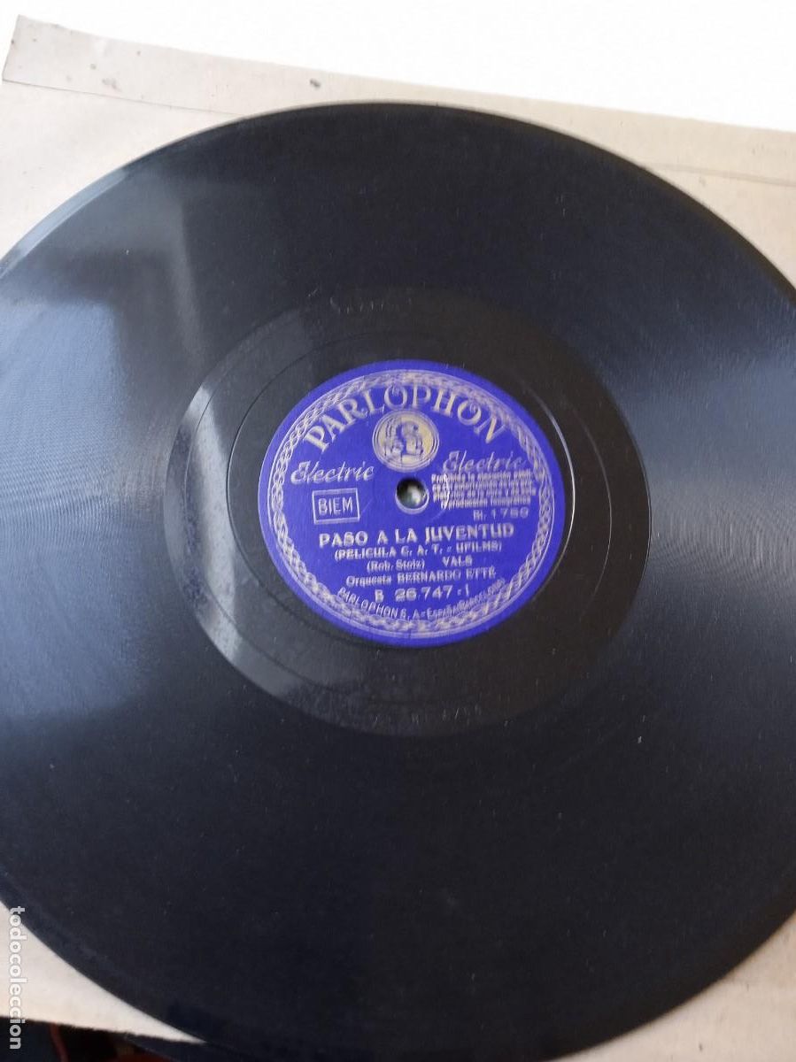 Discos de pizarra: ORQUESTA BERNARDO ETT&Eacute; - ORQUESTA ROBERTO RENARD Paso a la Juventud - Foto 3