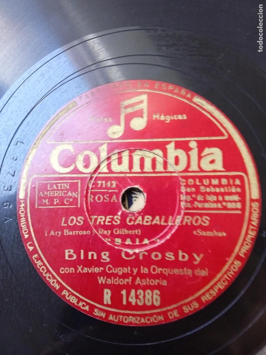 Discos de pizarra: BING CROSBY Los tres caballeros - Foto 4