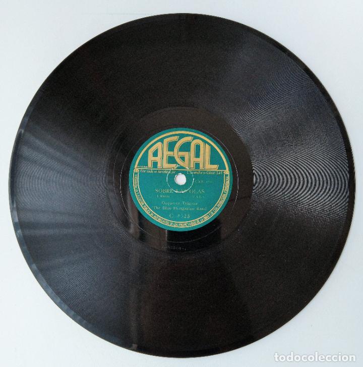 Discos de pizarra: DISCO PIZARRA. SOBRE LAS OLAS, EL DANUBIO AZUL. ORQUESTA TZIGANE. - Foto 1