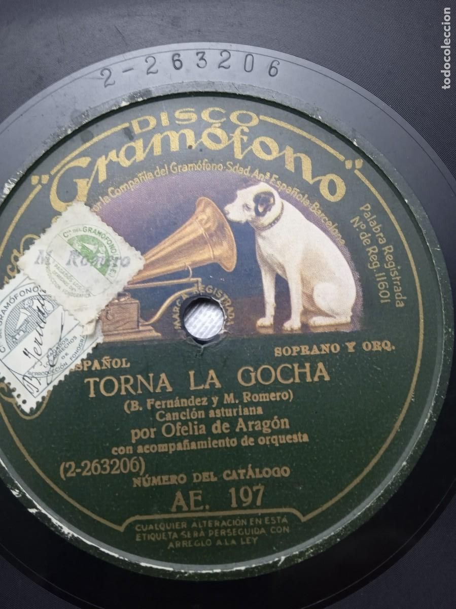 Discos de pizarra: OFELIA DE ARAG&Oacute;N Torna la Gocha / Adi&oacute;s Rosina - Foto 6