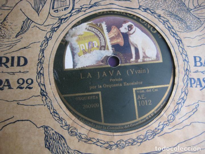 Discos de pizarra: orquesta excelsior - la java/ oran - PIZARRA LA VOZ DE SU AMO AE 1012 - MELODICA JAZZ POP - Foto 2