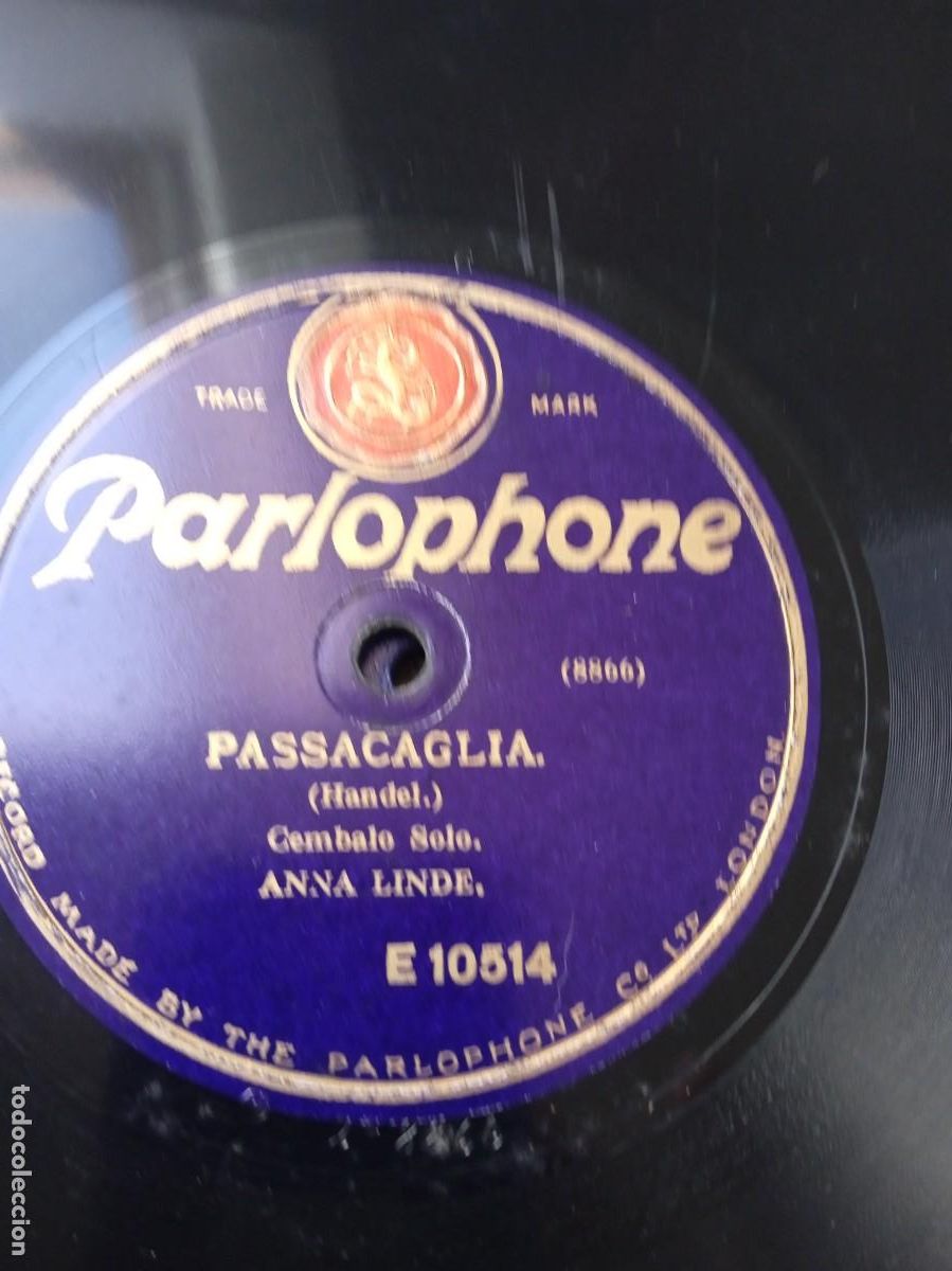 Discos de pizarra: ANNA LINDE Passacaglia / Le Cocou-Le tambourin - Foto 2