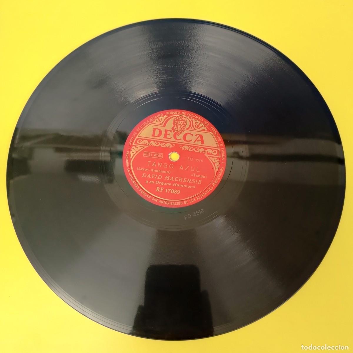 Discos de pizarra: DAVID MACKERSIE - DE TODAS MANERAS - TANGO AZUL - DISCO DE PIZARRA DECCA - Foto 1