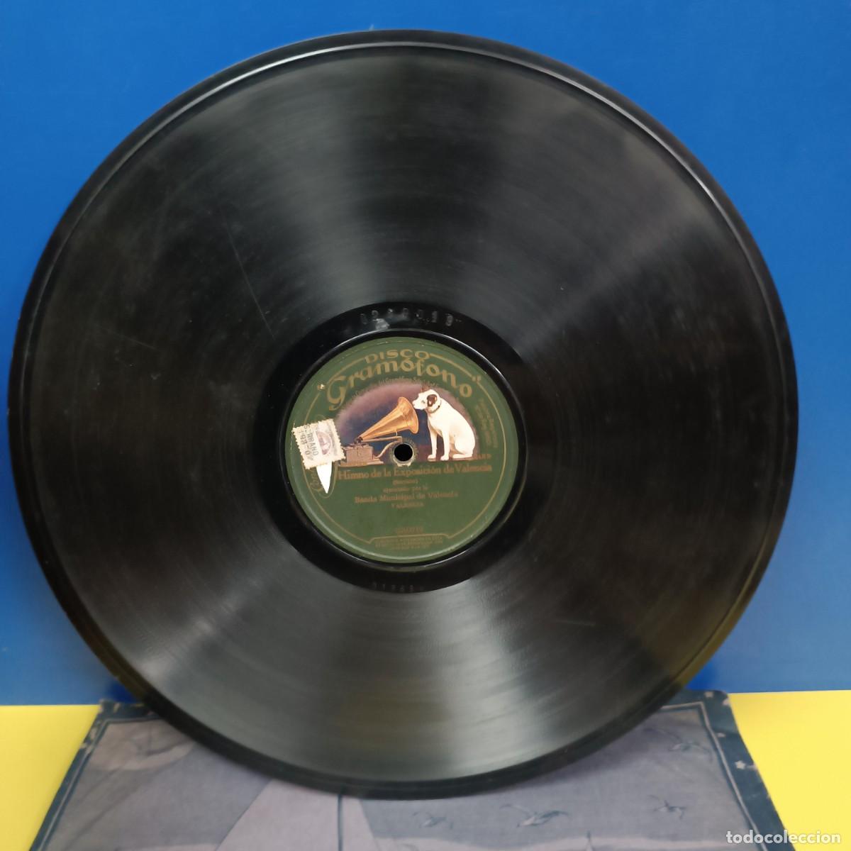 Discos de pizarra: HIMNO DE LA EXPOSICION DE VALENCIA (SERRANO) / SERENATA MORISCA CHAPI - DISCO DE PIZARRA GRAMOFONO - Foto 1