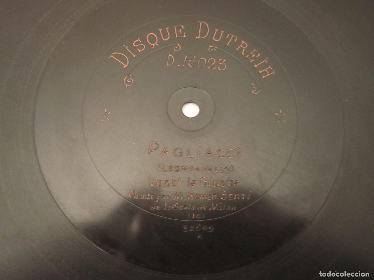 Discos de pizarra: ANTIGUO DISCO DE PIZARRA DUTREIH PAGLIACCI Y FEDORA - Foto 2