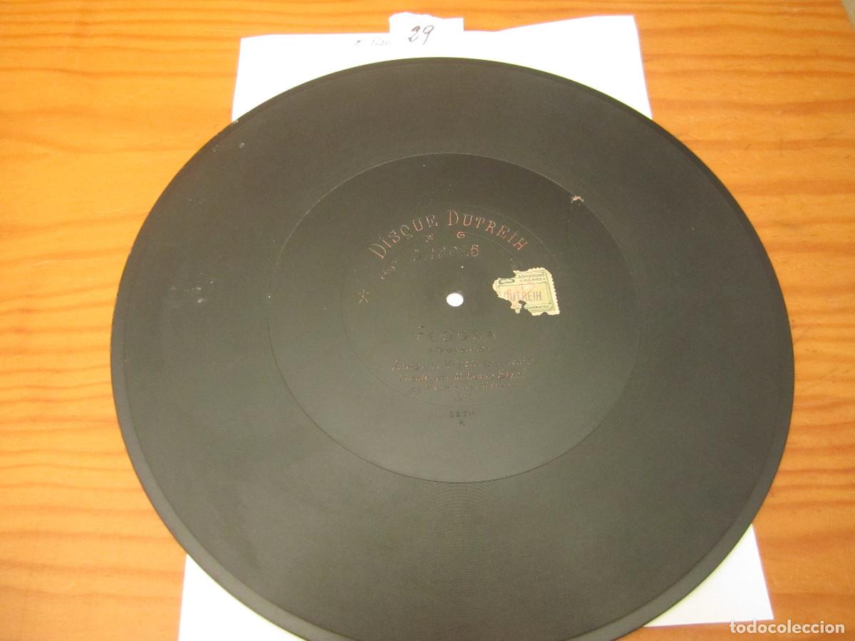 Discos de pizarra: ANTIGUO DISCO DE PIZARRA DUTREIH PAGLIACCI Y FEDORA - Foto 3