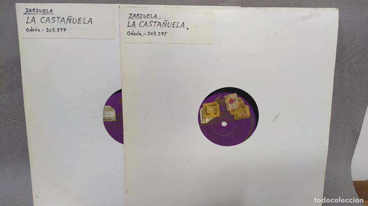 Discos de pizarra: Zarzuela La casta&ntilde;uela, 2 discos de pizarra - Foto 1