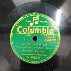 Discos de pizarra: GARCÍA GUIRAO, DESENGAÑO / LIMOSNA DE AMOR. COLUMBIA
