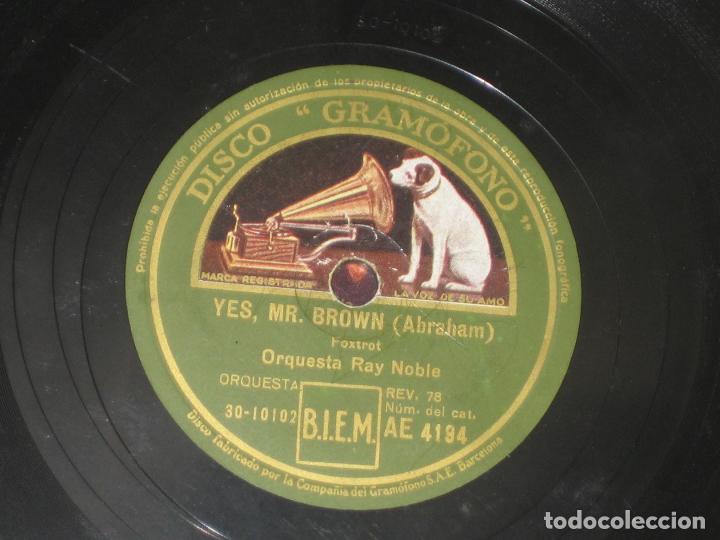 Discos de pizarra: RAY NOBLE - ORQUESTA - YES MISTER BROWN - PLEASE - Foto 1