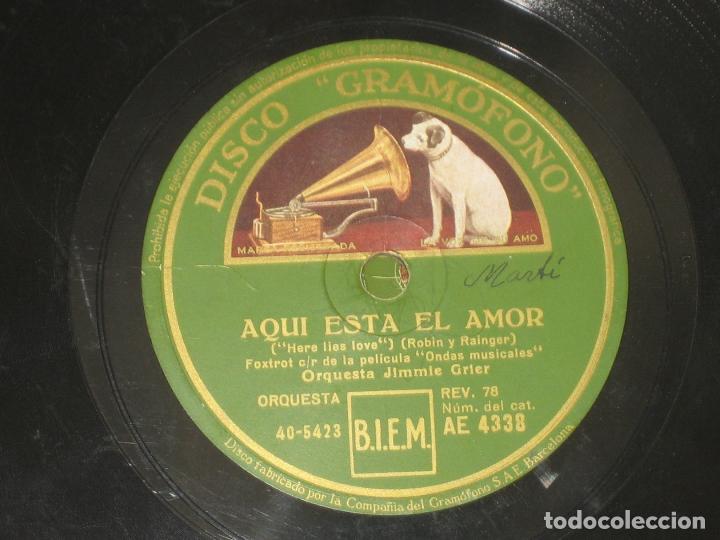 Discos de pizarra: JIMMIE GRIER - AQUI ESTA EL AMOR - PLEASE - Foto 1