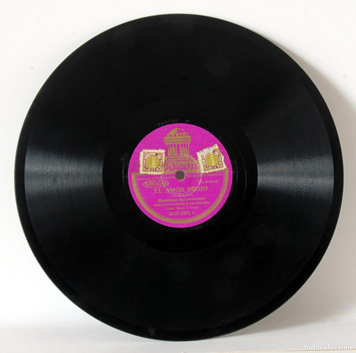 Discos de pizarra: Lote de 10 discos de pizarra. Odeon - Foto 12
