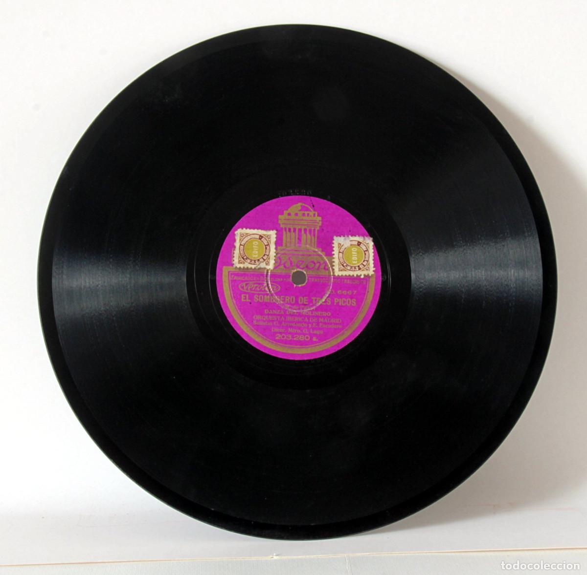 Discos de pizarra: Lote de 10 discos de pizarra. Odeon - Foto 13
