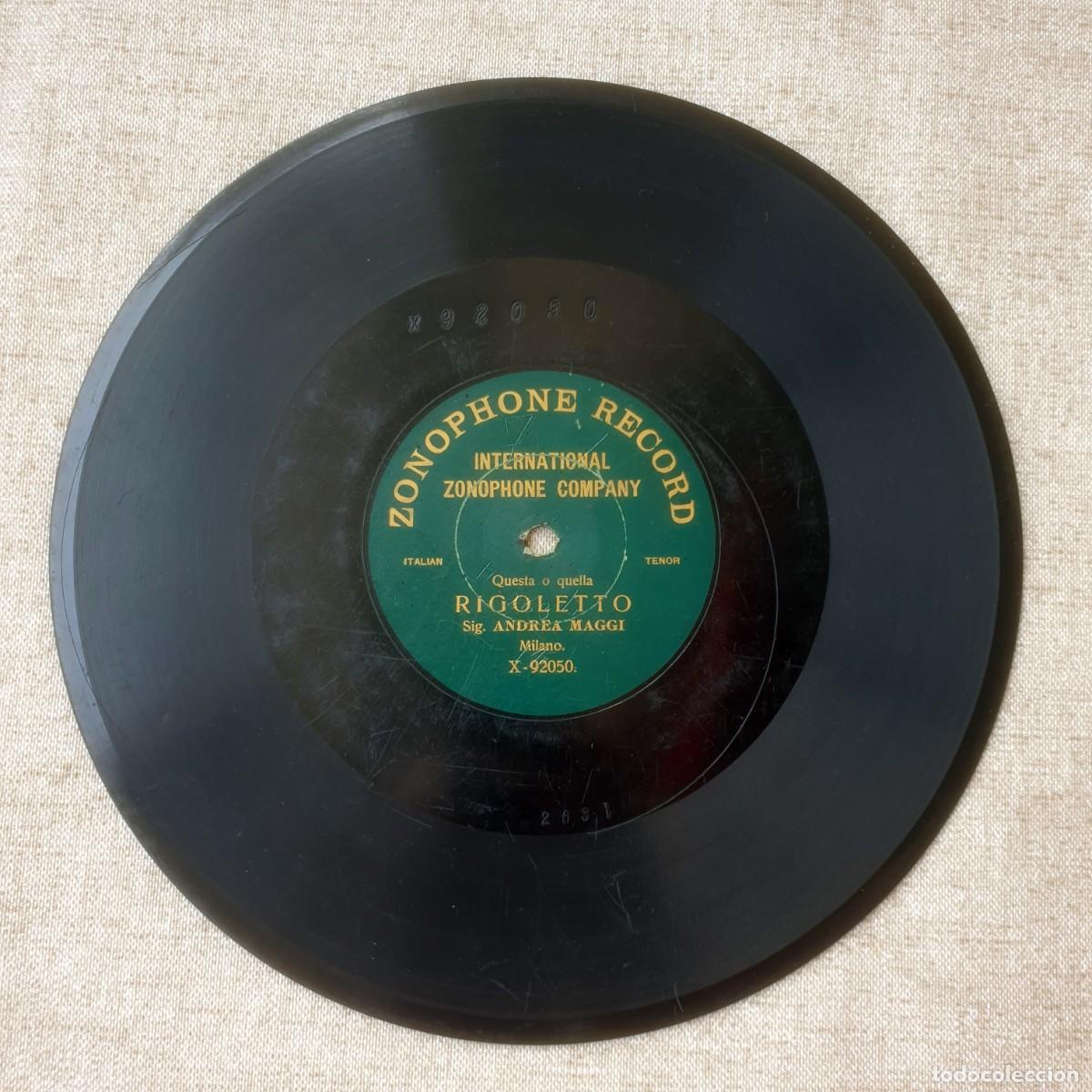 Discos de pizarra: DISCO PIZARRA MONOFACIAL - ZONOPHONE - RIGOLETTO - ANDRE MAGGI - Foto 1
