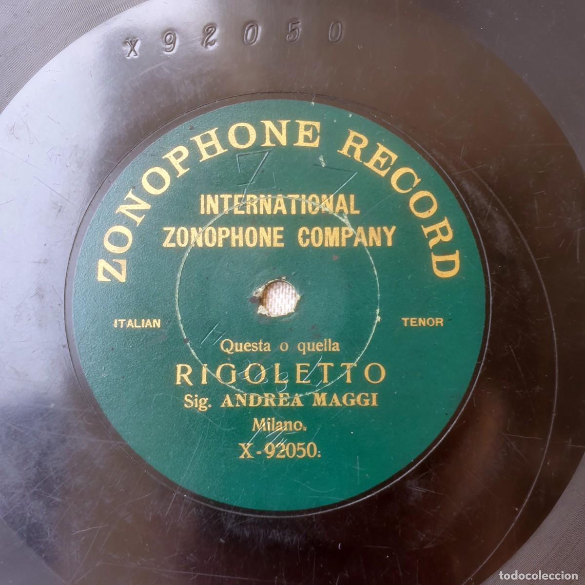 Discos de pizarra: DISCO PIZARRA MONOFACIAL - ZONOPHONE - RIGOLETTO - ANDRE MAGGI - Foto 2