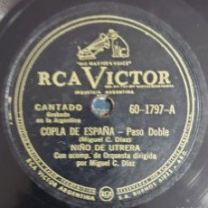 Discos de pizarra: NIÑO DE UTRERA PIZARRA EDITADA EN ARGENTINA POR EL SELLO RCA VICTOR. ..