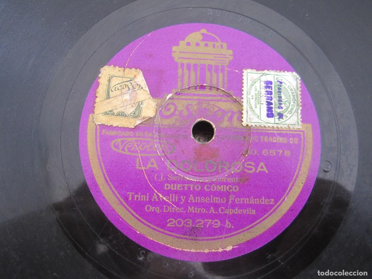 Discos de pizarra: DISCO DE PIZARRA LA DOLOROSA DUETO COMICO - Foto 1