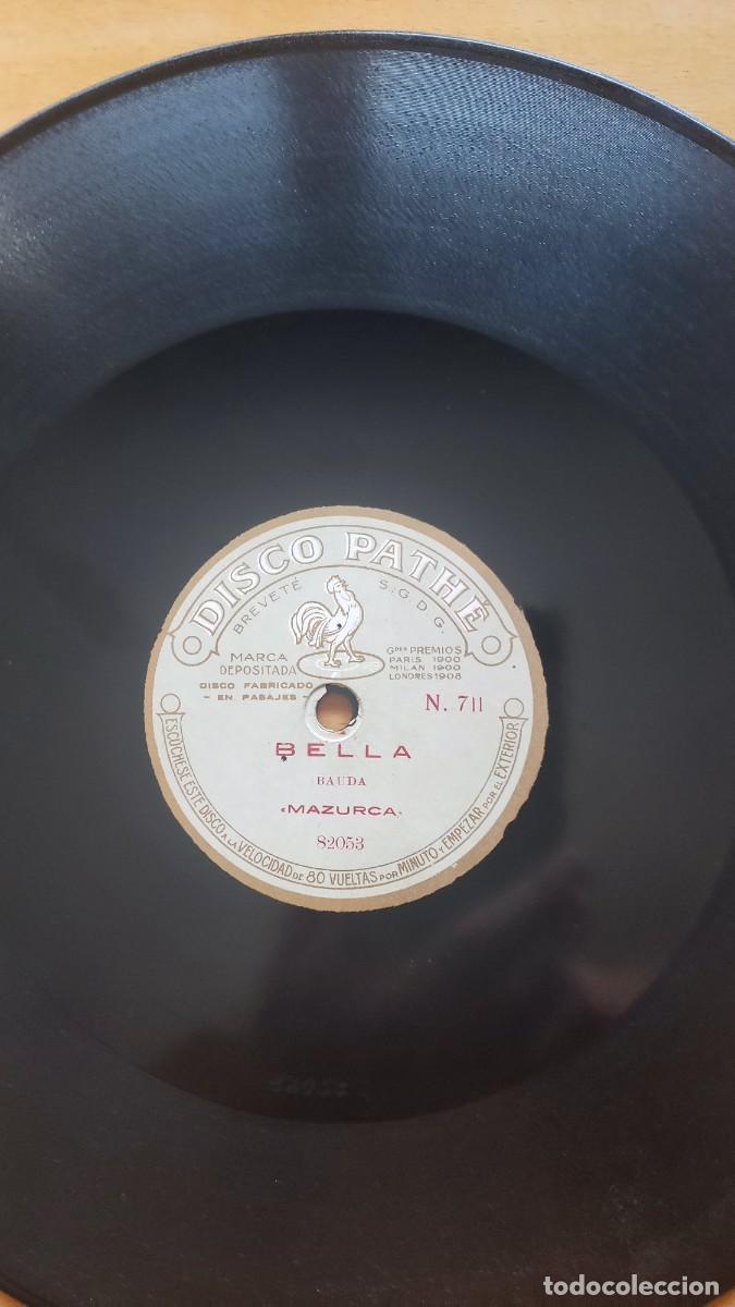 Discos de pizarra: DISCO DE PIZARRA &rdquo; LA MAZURCA BONITA &rdquo; ( CODINI ) Y &rdquo; BELLA &rdquo; ( MAZURCA ). DISCO PATHE - Foto 2