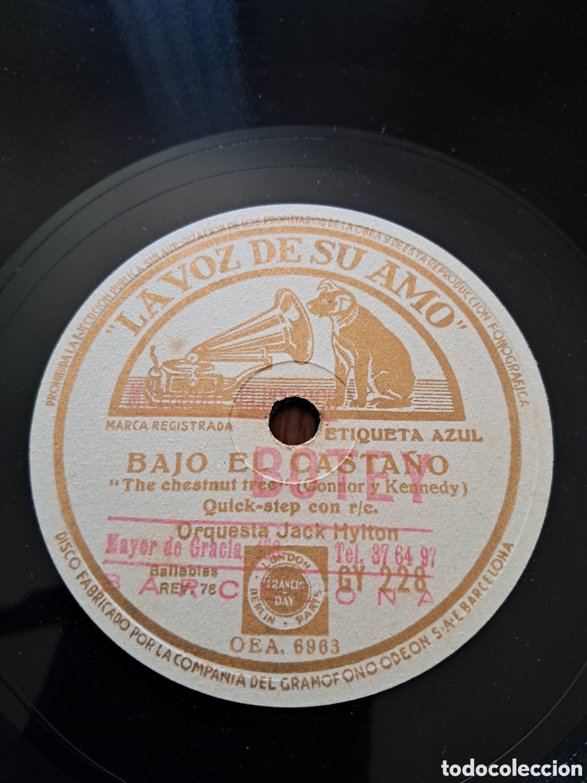Discos de pizarra: Jack Hylton disco pizarra 78 rpm - Foto 3