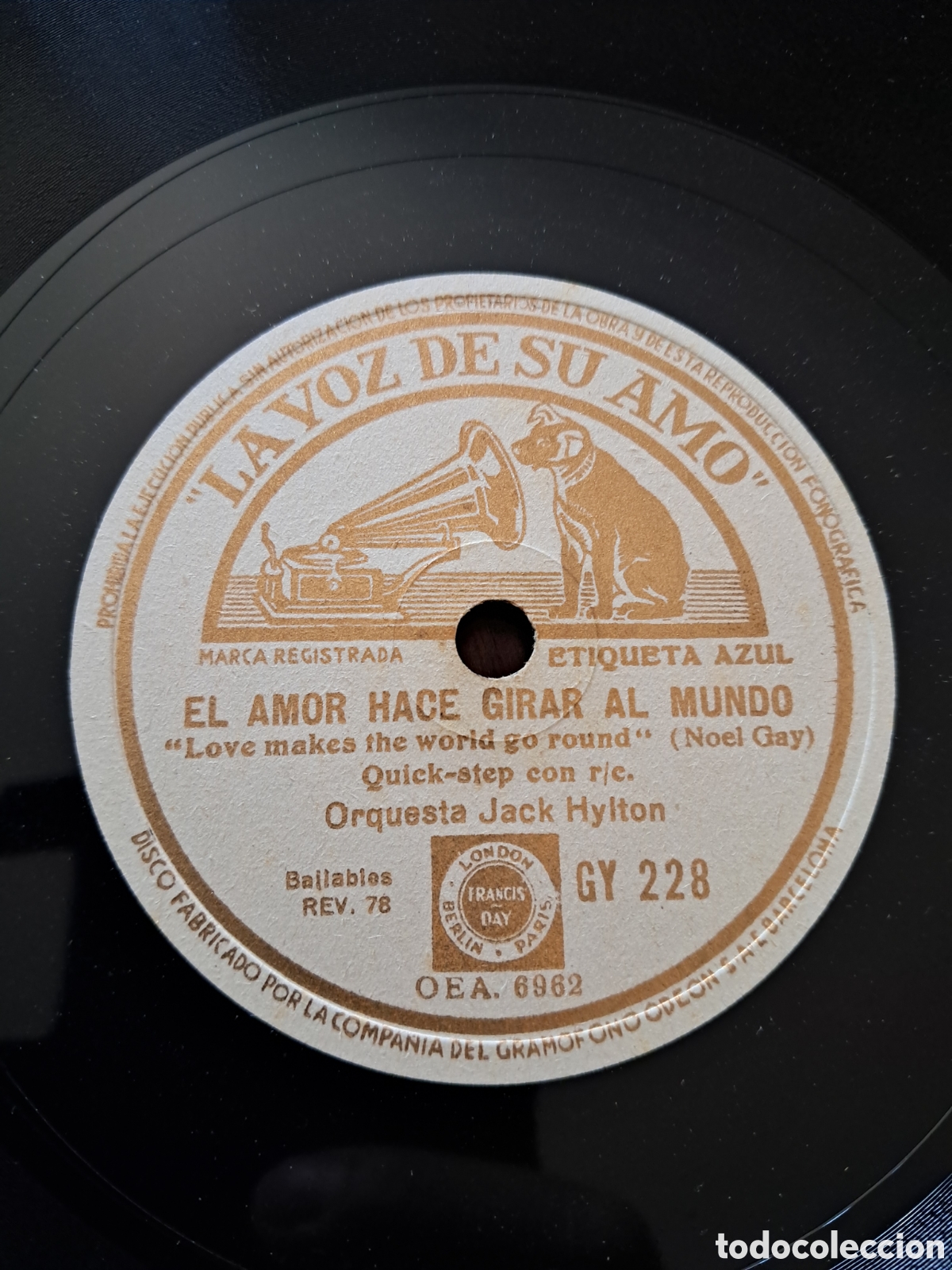Discos de pizarra: Jack Hylton disco pizarra 78 rpm - Foto 1
