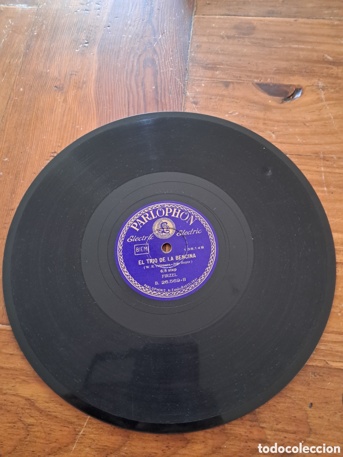 Discos de pizarra: Disco pizarra 78 el tr&iacute;o de la bencina - Foto 4