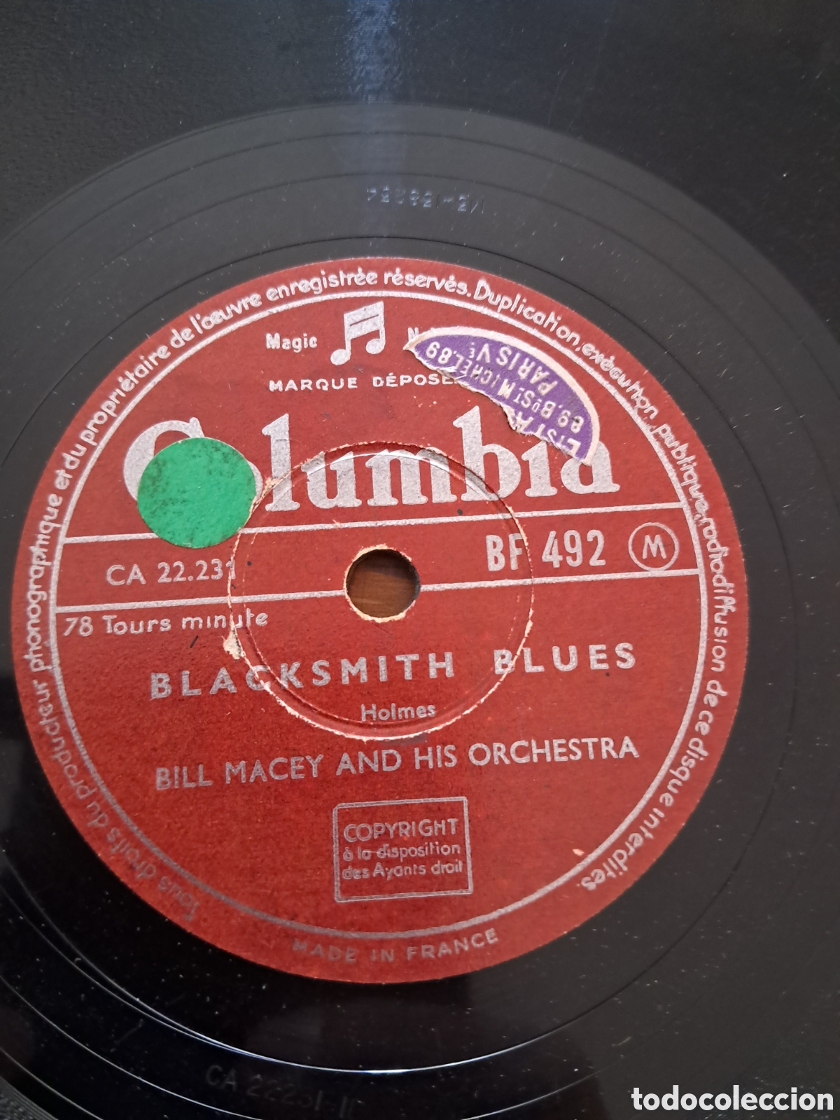 Discos de pizarra: Disco pizarra 78 Bill Macey blues - Foto 3