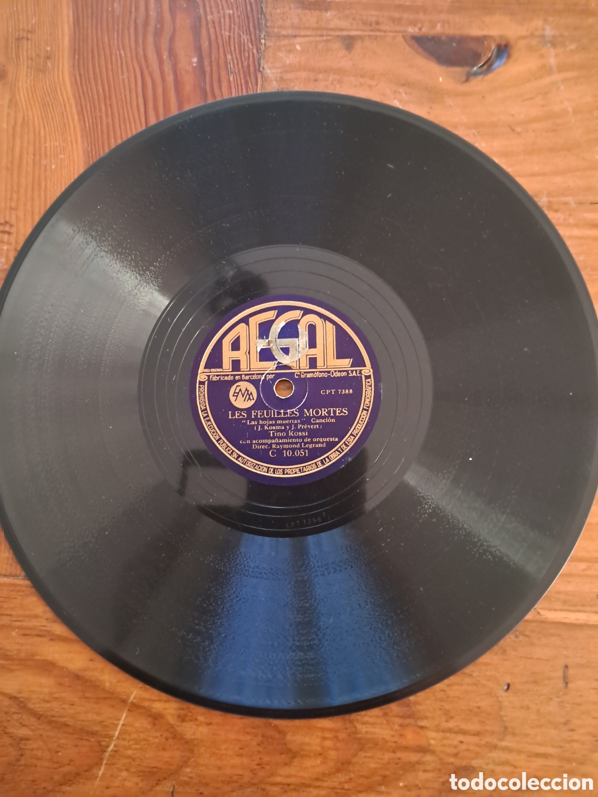 Discos de pizarra: Tino Rossi &rdquo;les feuilles mortes: - Foto 2