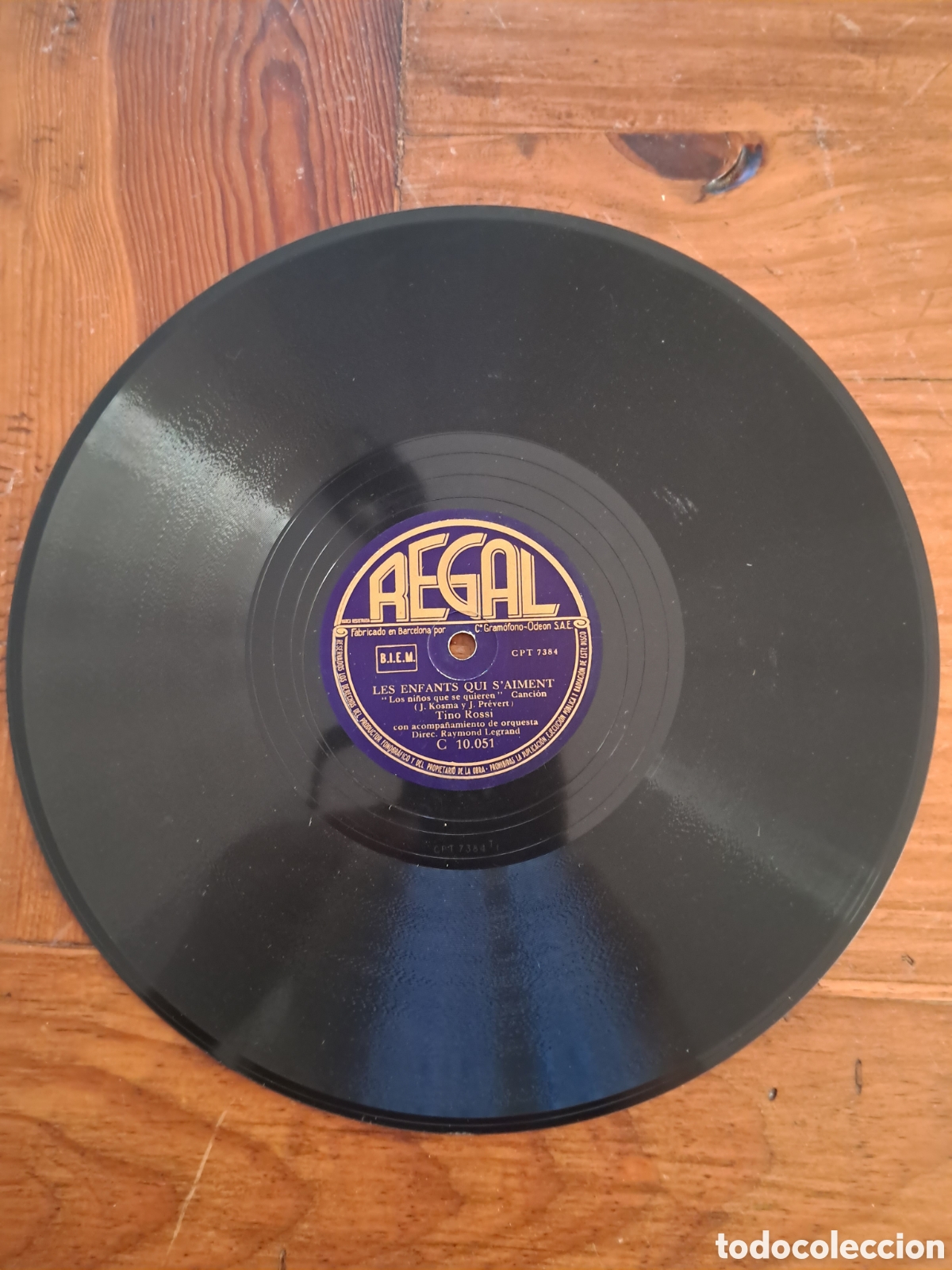 Discos de pizarra: Tino Rossi &rdquo;les feuilles mortes: - Foto 4