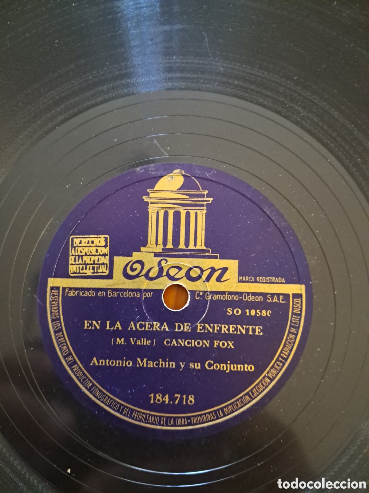 Discos de pizarra: Antonio Mach&iacute;n &rdquo;en la acera de enfrente/doce rosas&rdquo; - Foto 3