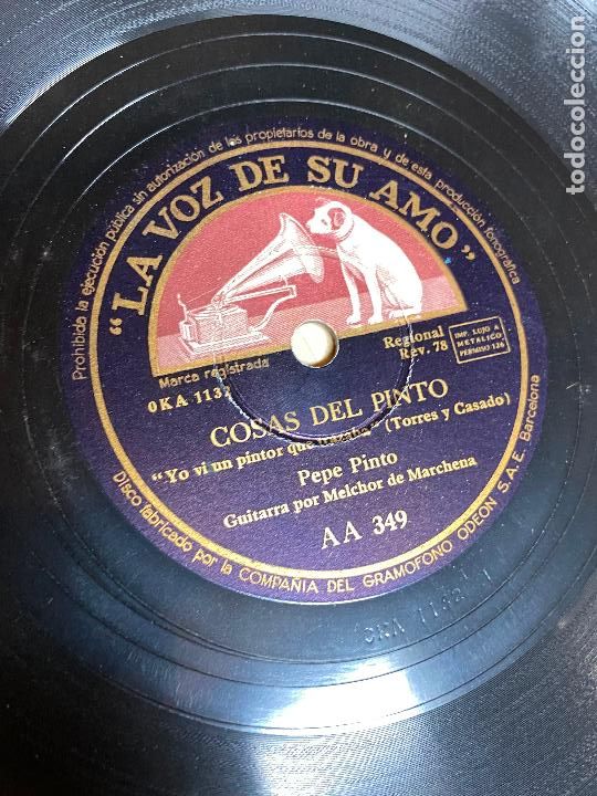 Discos de pizarra: Pepe Pinto - Cosas del pinto - Glosa a la Solea - Foto 2