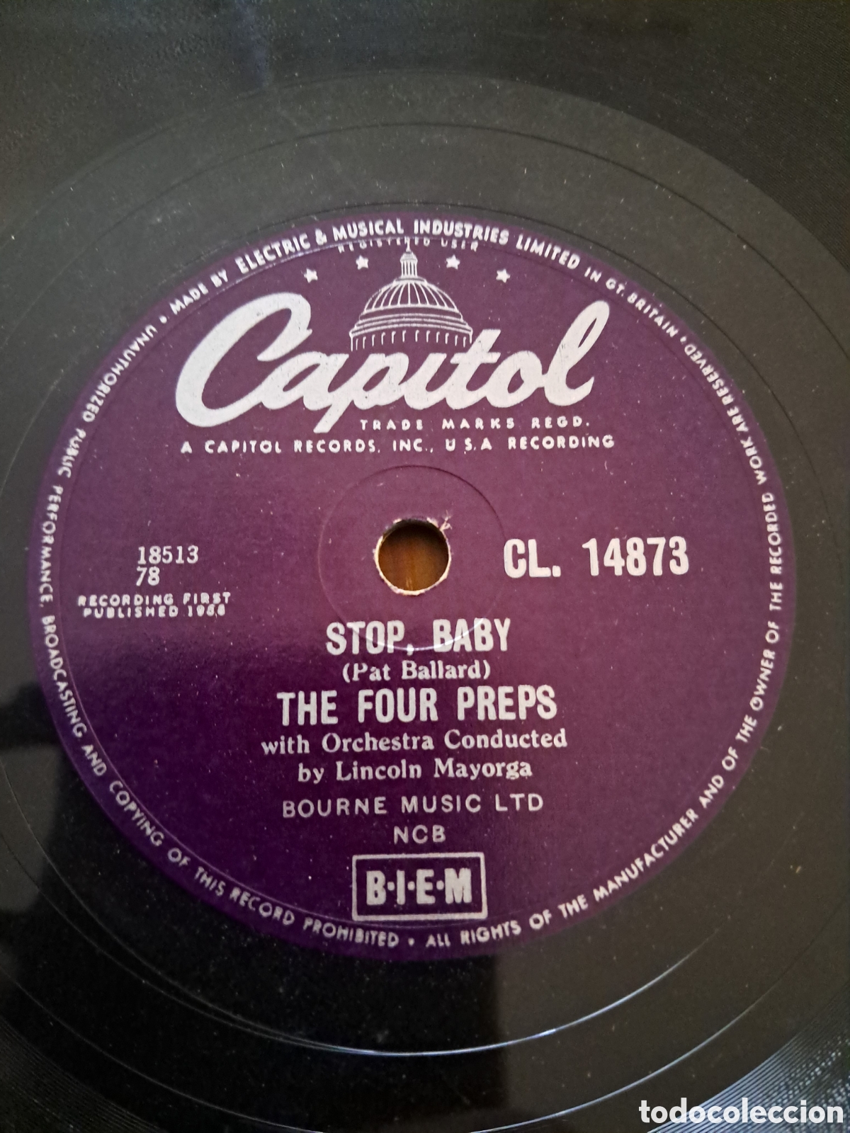 Discos de pizarra: Four preps &rdquo;stop,baby/big man&rdquo; - Foto 3