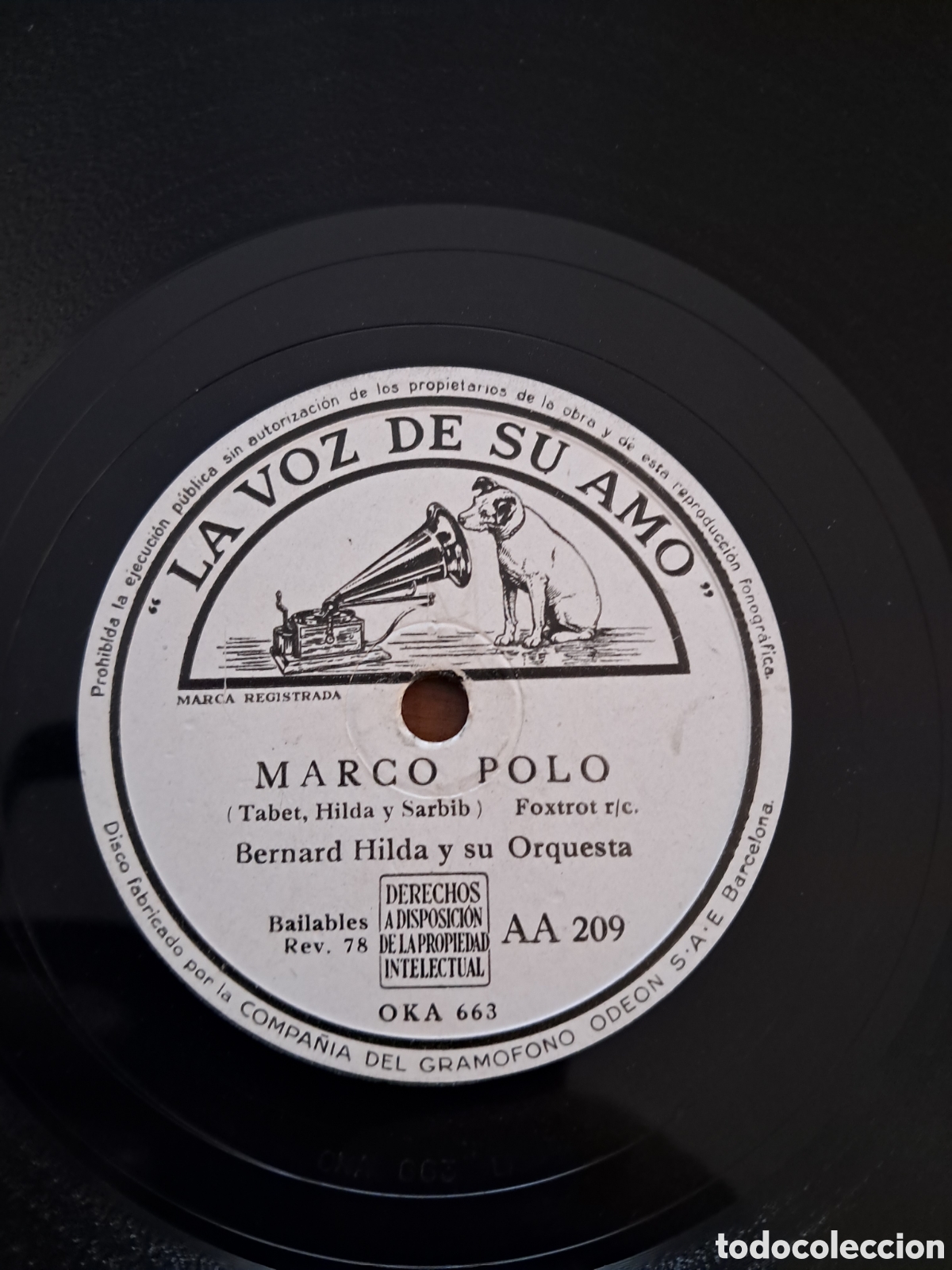 Discos de pizarra: Bernard Hilda &rdquo;tu y yo/Marco Polo) - Foto 3