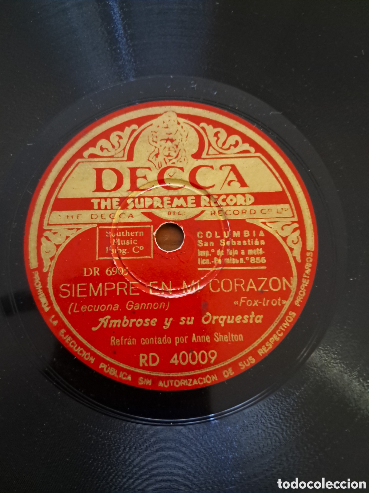 Discos de pizarra: Ambrose y su Orquesta, lote 3 discos pizarra - Foto 5