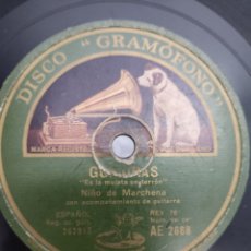 Discos de pizarra: DISCO PIZARRA NIÑO DE MARCHENA GUAJIRAS